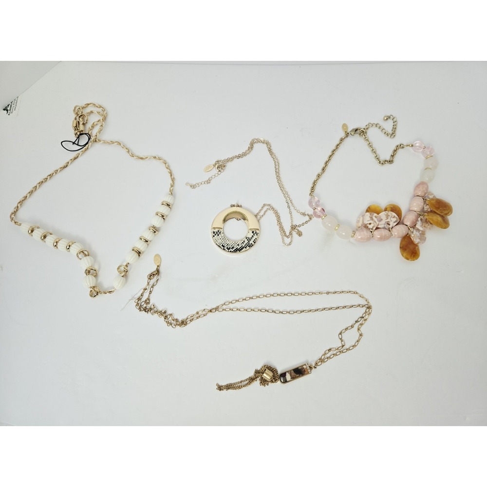 Ann Taylor Factory Necklace lot chunky gold tone